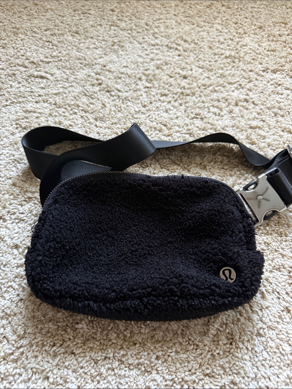 lululemon athletica Black Mini Sherpa Belt Bag
